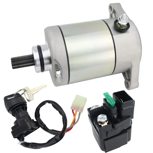 Miniatura 11 de Motor de arranque y relé de solenoide e interruptor de encendido para Suzuki ATV Eiger 400 2WD 4WD LT-A400 LT-F400 2002-2007 3545-016 31100-38F00