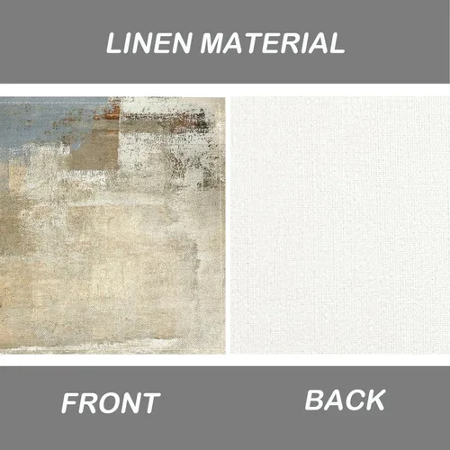 Miniatura 6 de Beige Grey Placemats Place Mats Set of 4 Modern Abstract Art Kitchen Table Mats - Washable Wipeable Linen Cloth Heat Resistant Dining Placemats for