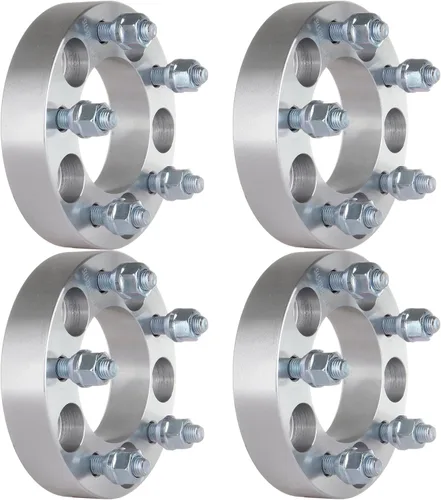 Miniatura 13 de SCITOO 2 adaptadores de rueda de 5 x 4.5 a 5 x 4.75 pulgadas, orificio de 1 pulgada, pernos de 2.913 in de 12 x 1.5 y 5 lengüetas, espaciadores