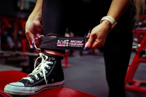 Miniatura 4 de Correas de tobillo para máquinas de cable con doble anillo en D, puños de neopreno premium ajustables para mejorar piernas, abdominales y glúteos