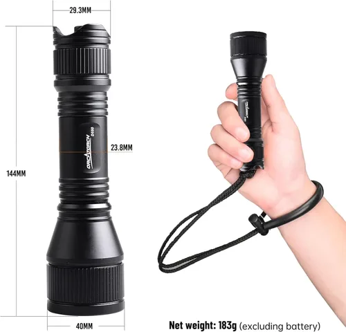 Miniatura 2 de ORCATORCH D550 Luz de buceo 1000 lúmenes linterna de buceo 3 modos IP68 impermeable luces subacuáticas buceo nocturno antorcha submarina con soporte