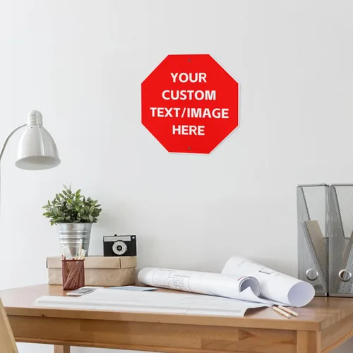 Miniatura 3 de Letreros personalizados para negocios al aire libre de metal con texto en inglés «Make Your Own 12X12» Letrero personalizado para jardines al aire