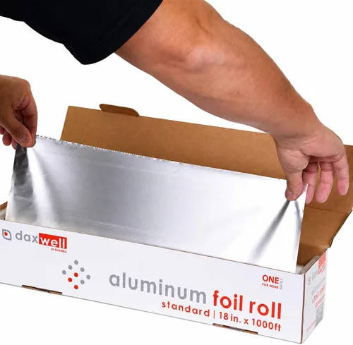Miniatura 6 de Daxwell Rollo de papel de aluminio, estándar, 18 "x 1000 pies, J10003335, plateado