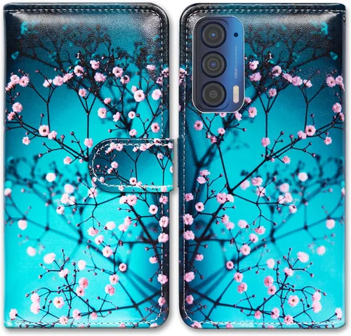 Miniatura 23 de Bcov Funda para Motorola Edge 2021, funda de piel con tapa para teléfono móvil con ranura para tarjeta y soporte para Motorola Moto Edge 2021
