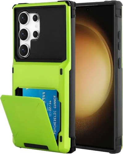 Miniatura 115 de Funda tipo cartera para Samsung Galaxy S22 Ultra con 4 ranuras para tarjetas de crédito a prueba de golpes, funda híbrida de protección reforzada