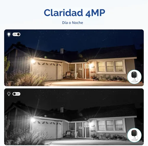 Miniatura 6 de Cámaras de 4MP para seguridad en el hogar con audio y video, cámara de seguridad interior para monitor de bebé, cámaras exteriores de 0.08 oz/0.18