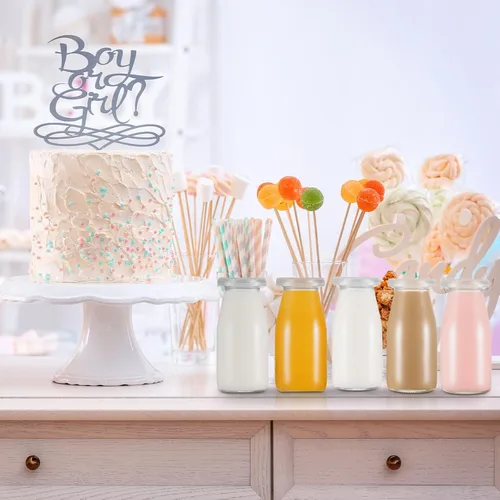 Miniatura 5 de Zubebe Paquete de 6 mini tarros de vidrio de 3 onzas con 12 tapas, tarros pequeños versátiles para recuerdos de boda, manualidades, especias, velas