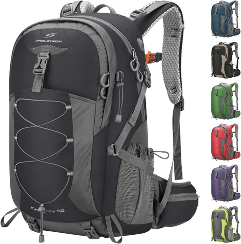 Miniatura 9 de Maelstrom Mochila de senderismo, mochila de camping, mochila de senderismo impermeable de 40 litros con cubierta para lluvia, mochila de viaje 40L