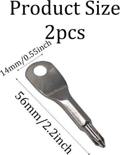 Miniatura 2 de Juego de 2 destornilladores de llavero, multiherramienta portátil EDC de bolsillo con Phillips y cabeza plana, diseño de forma de llave de acero