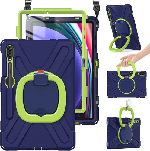 Miniatura 14 de BRAECN Funda para Samsung Galaxy Tab S10+/S9 FE+/S9+ Plus de 12.4 pulgadas, funda de silicona resistente con protector de pantalla, soporte para S