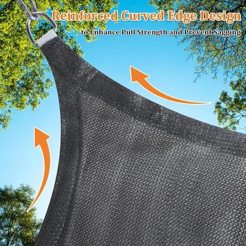Miniatura 5 de Shade&Beyond - Parasol triangular para patio, césped, jardín, pérgola, Beige Gris oscuro