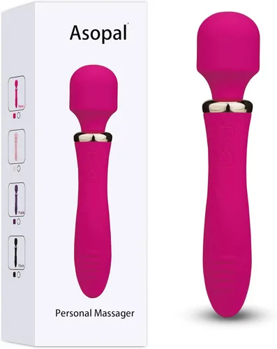 Miniatura 7 de Varita vibradora masajeadora inalámbrica, [ambos extremos vibran] vibrador para mujeres, masajeador personal de mano, masajeador recargable