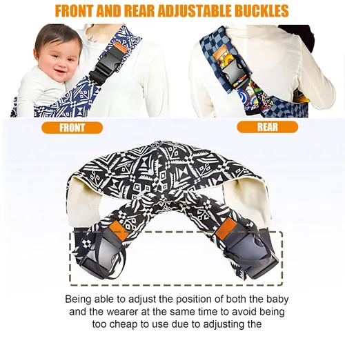 Miniatura 4 de Portabebés para recién nacidos a niños pequeños, diseño ajustable de un solo hombro con soporte de asiento de cadera, portabebés que ahorra trabajo
