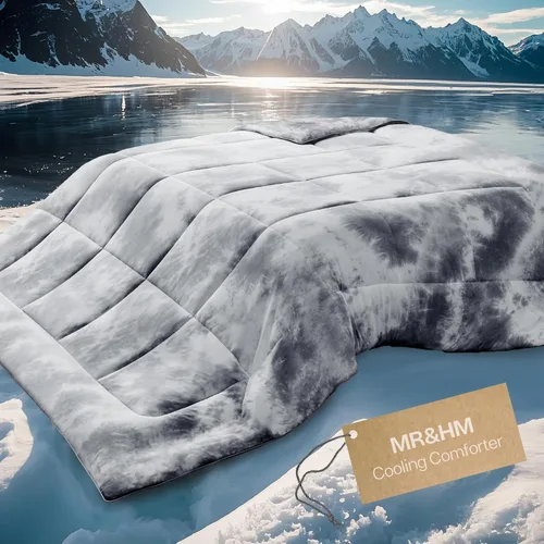 Miniatura 11 de MR&HM Edredón refrescante de tamaño Twin/Twin XL, manta de doble cara refrescante para personas que duermen con calor, ropa de cama sedosa