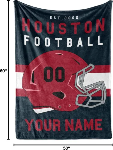 Miniatura 86 de Manta personalizada para fanáticos del fútbol americano – Se envía al día siguiente – Hecha en Estados Unidos – Manta de vellón personalizada