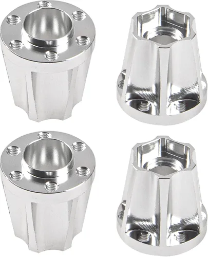 Miniatura 15 de Metal RC Cubo Hexagonal de Rueda de 12 mm Extensión Combinador Compatible con Llanta de 1.9/2.2 pulgadas Axial SCX10 Traxxas TRX4 D90 1/10 RC Negro