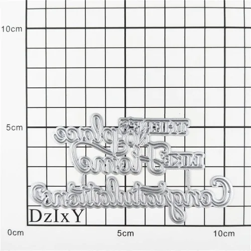 Miniatura 3 de DzIxY Troqueles de corte de metal con palabras en inglés complejas para hacer tarjetas, juegos de troqueles de papel para grabar, álbum, plantillas 4