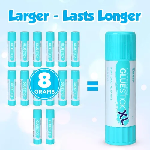 Miniatura 3 de Darice - Barras de pegamento gigantes, pegamento jumbo XL grande de 115 gramos - Lavable, no tóxico - Suministros escolares para el aula - 1 paquete
