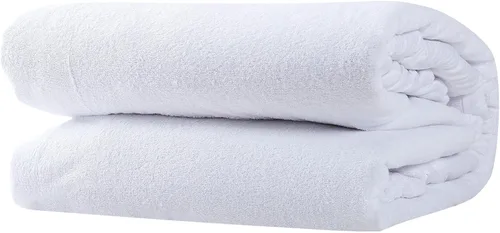 Miniatura 3 de London Fog Protector de colchón de 1 pieza de algodón blanco hipoalergénico, impermeable, de alta calidad, básico, 80% algodón/20% poliéster