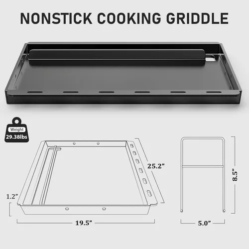 Miniatura 20 de Utheer Parrilla reversible para todas las estufas Camp Chef de 14 y 16 pulgadas, plancha de hierro fundido, para estufa Camp Chef Explorer de 2