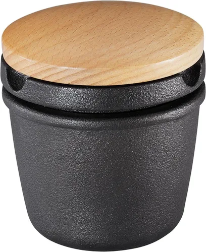 Miniatura 2 de Zassenhaus Juego de molinillo de especias de hierro fundido con tapa de madera de haya, molinillo de especias, molinillo de hierbas y semillas, 3