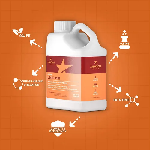 Miniatura 6 de LawnStar Hierro líquido (1 galón) para plantas, multiusos, adecuado para césped, flores, arbustos, árboles, trata la deficiencia de hierro, el daño