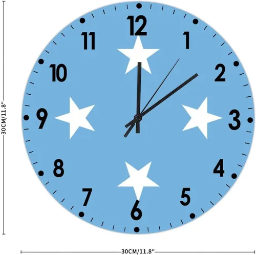 Miniatura 66 de Cheyan Reloj de pared con bandera de Canadá de 12 pulgadas, silencioso, sin tictac, de PVC, funciona con pilas, reloj redondo decorativo, regalo