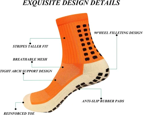 Miniatura 9 de fjberrtsat Calcetines de fútbol para hombre, antideslizantes, atléticos, antideslizantes, antideslizantes, para baloncesto, deportes, calcetines