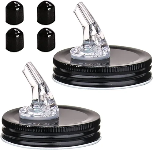 Miniatura 8 de Tarro con pico vertedor Mason Jar. Picos vertedores de flujo libre para tarro Mason Jar, tarro Mason para pico de boca regular tamaño 70mm Paquete