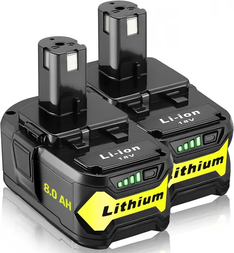 Miniatura 11 de 2 paquetes de repuesto de alta capacidad de 3.0Ah para batería Ryobi de 18 V P108 P104 P105 P102 P103 P122 P109 Li-ION compatible con Ryobi 18V ONE+