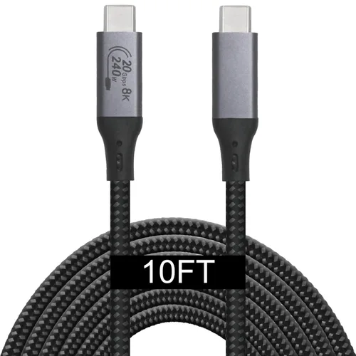 Miniatura 6 de Cable USB4 de 3 pies compatible con Thunderbolt 3, Thunderbolt 4 y USB-C, compatible con pantalla HD de 8K, transferencia de datos de 40 gbps, carga