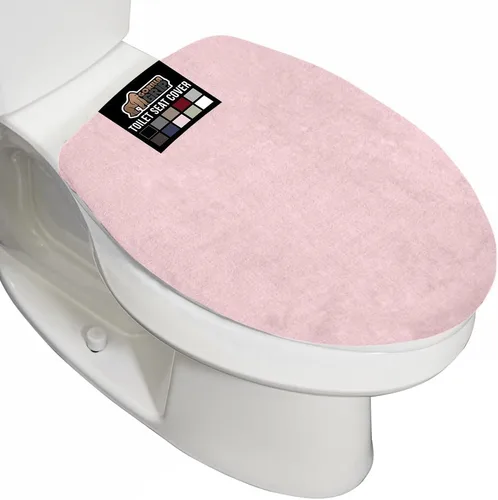Miniatura 34 de GORILLA GRIP Funda gruesa de espuma viscoelástica para tapa y asiento de inodoro de baño, parte superior de terciopelo suave, lavable a máquina, Azul