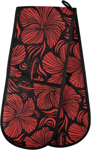 Miniatura 76 de ZZXXB Spring Bird - Guantes de cocina dobles con diseño floral de mariposa, resistentes al calor, antideslizantes, extra largos de 7 x 35 pulgadas