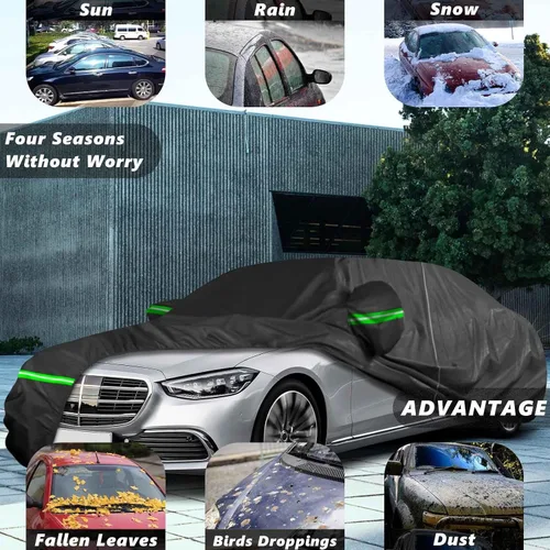 Miniatura 4 de Funda de coche para Mercedes Benz Clase S S250 S300 S350 S400 S450 2004-2025, protección contra el polvo y la nieve, impermeable, 210D, para todo