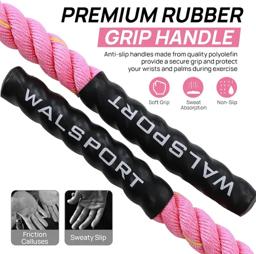 Miniatura 4 de Cuerda de saltar con peso para fitness – Cuerda de saltar pesada para mujeres y adultos, ideal para entrenamientos de gimnasio en casa