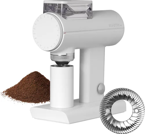 Miniatura 10 de TIMEMORE Sculptor 064S - Molinillo de granos de café con fresas planas, molinillo eléctrico para espresso con ajuste de grosor sin escalones, Blanco
