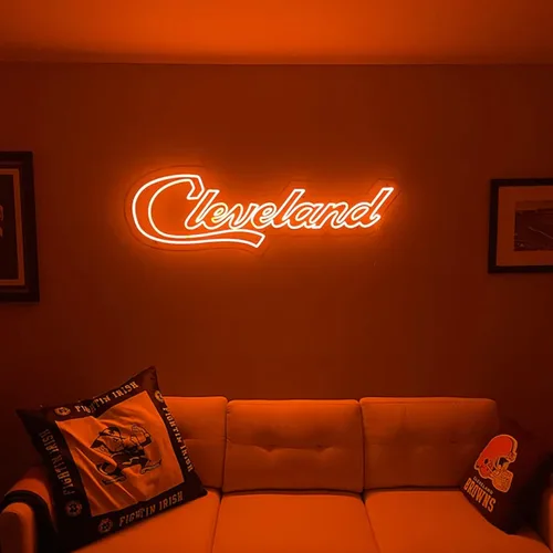 Miniatura 2 de Qzeuoucu Letrero de neón personalizado para decoración de pared, luces de neón grandes personalizadas para dormitorio, habitación de niños, bar
