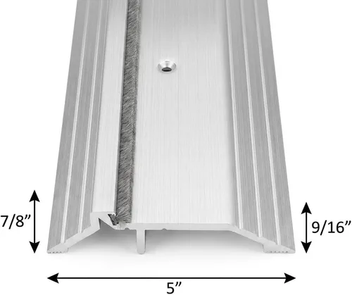 Miniatura 2 de Umbral de parachoques de grado comercial de 36 pulgadas de largo x 5 pulgadas de ancho x 7/8 pulgadas de alto, umbral de puerta de aluminio