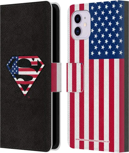 Miniatura 91 de Head Case Designs Funda de piel con licencia oficial de Superman DC Comics con logotipos negros y rojos compatible con Apple iPhone 11