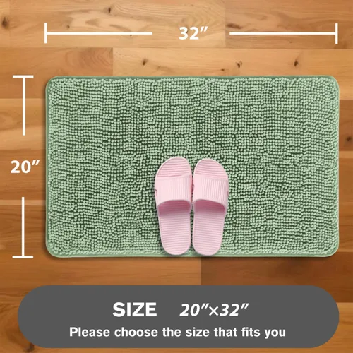 Miniatura 207 de Alfombra de baño pequeña de 12 x 18 pulgadas, lavable y absorbente, antideslizante, alfombra de baño de felpilla gruesa y suave para baño, ducha