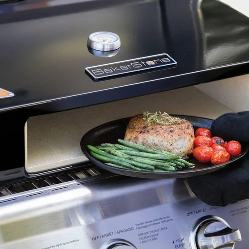 Miniatura 8 de BakerStone Horno de pizza al aire libre, horno de pizza de gas propano para parrilla, cámara de cocción de piedra de 5 lados, kit de caja de horno