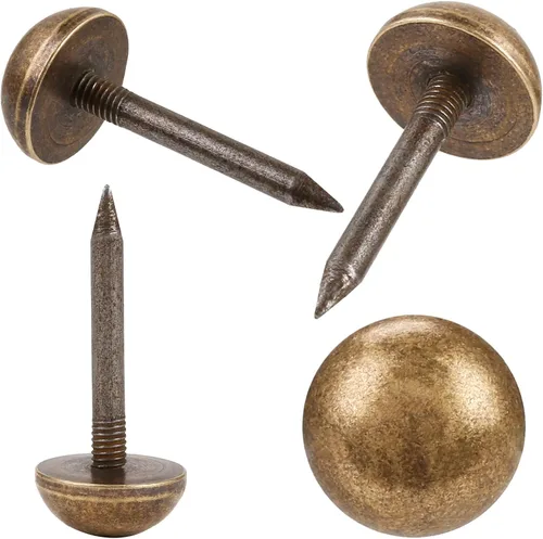 Miniatura 6 de Tachuelas de latón puro macizo como tachuelas de tapicería antiguas para muebles, pasadores decorativos para madera, tachuelas de alfombra