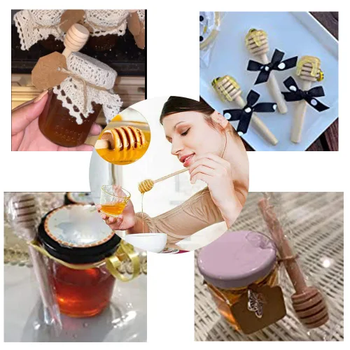 Miniatura 5 de 20 unidades de palitos de miel, dispensador de miel de 3 pulgadas, dispensador de miel de madera para tarros de miel, dispensar miel, llovizna
