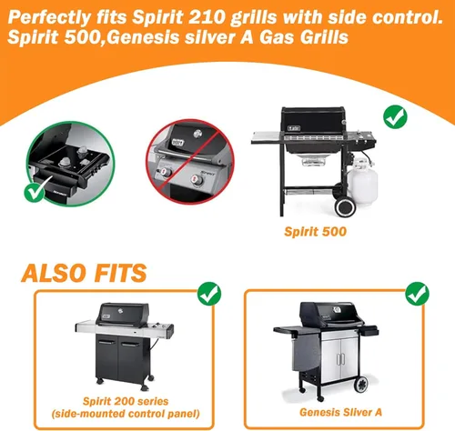 Miniatura 2 de SafBbcue Kits de piezas de parrilla para Weber Genesis Silver A Spirit 200, Spirit 500/520/530/500 LX Series Parrillas de gas con paneles de control