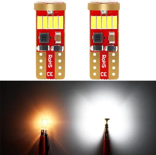 Miniatura 11 de PHINLION Bombillas LED de 500 lúmenes, 194 bombillas LED de 6000 K, color blanco, superbrillante, 168 2825 W5W T10, cuña LED de repuesto