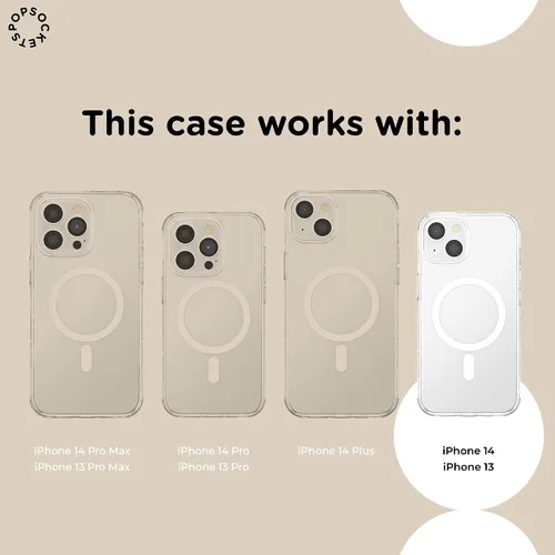 Miniatura 6 de PopSockets Funda para iPhone 13 con MagSafe, compatible con carga inalámbrica, color negro - iPhone 13 Magsafe Negro