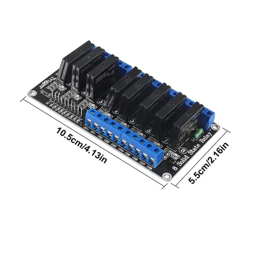 Miniatura 3 de Disparador de alto nivel DC 5V del tablero del módulo de la retransmisión de estado sólido de 8 canales con el fusible