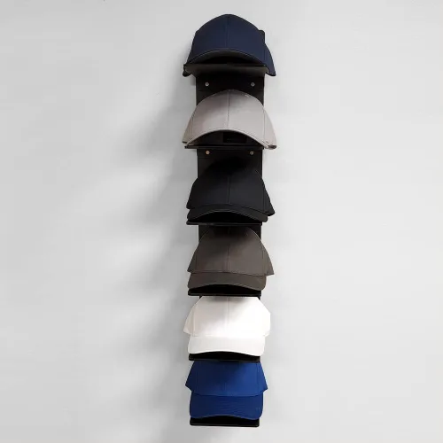Miniatura 5 de OnDisplay Expositor de acrílico de lujo para gorras, organizador de gorra de béisbol montado en la pared, exhibición de pared con varios estantes