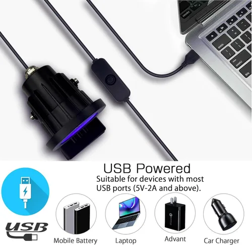 Miniatura 7 de Lámpara de luz ultravioleta de luz negra de 13 W y 6 pies, lámpara con clip IP65, luces de resina UV, para tapiz fluorescente, póster, pintura