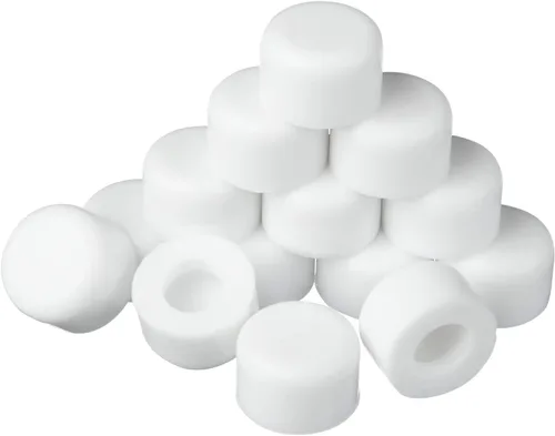 Miniatura 4 de Outus 50 piezas de tope de puerta de goma de repuesto de silicona para tope de puerta, topes para protección de pared y piso, tamaño universal Blanco